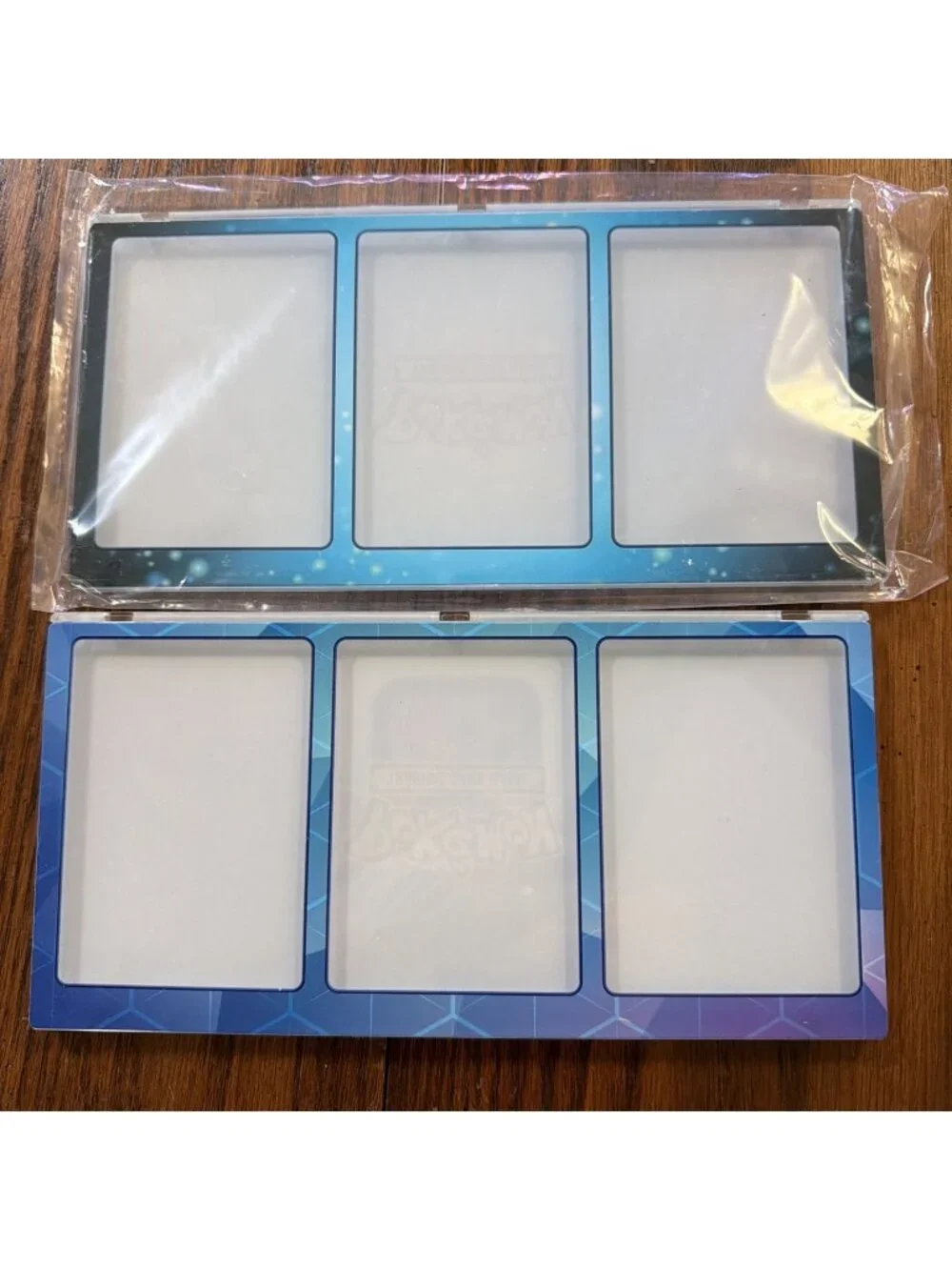 Pokemon Trading Card 3 Slot Magnetic Card Case SET OF TWO- NO Stands
